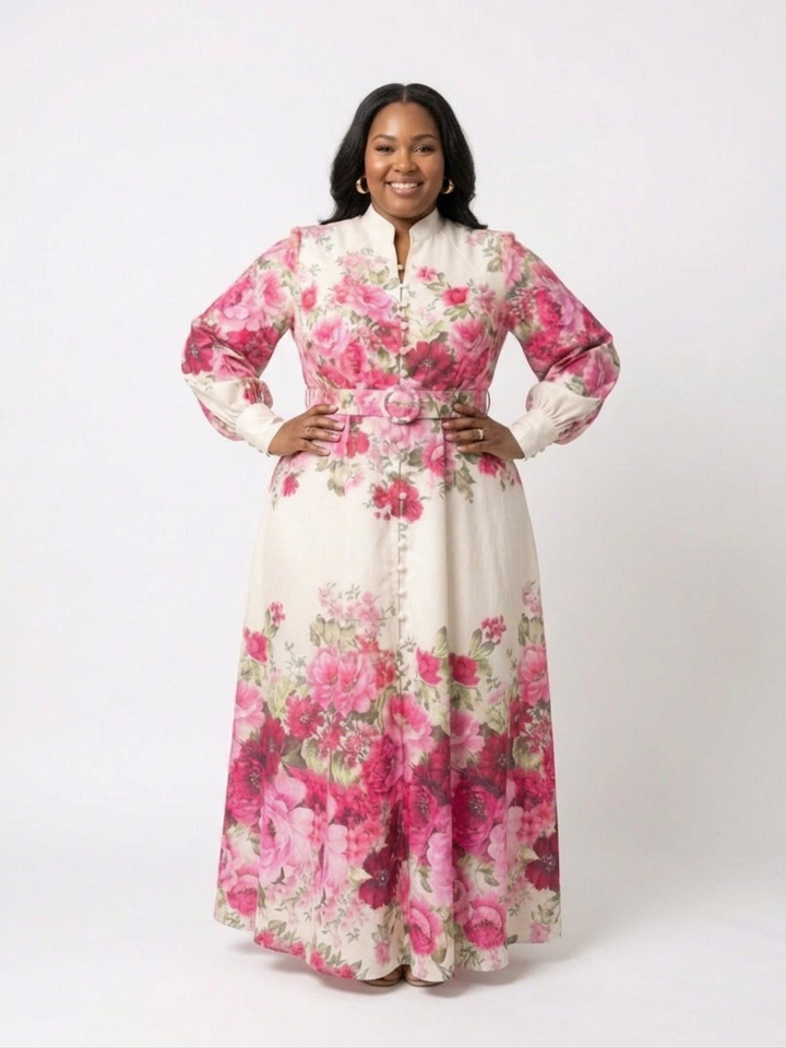 Dahlia | Lange Mouwen Bloemige Maxidress
