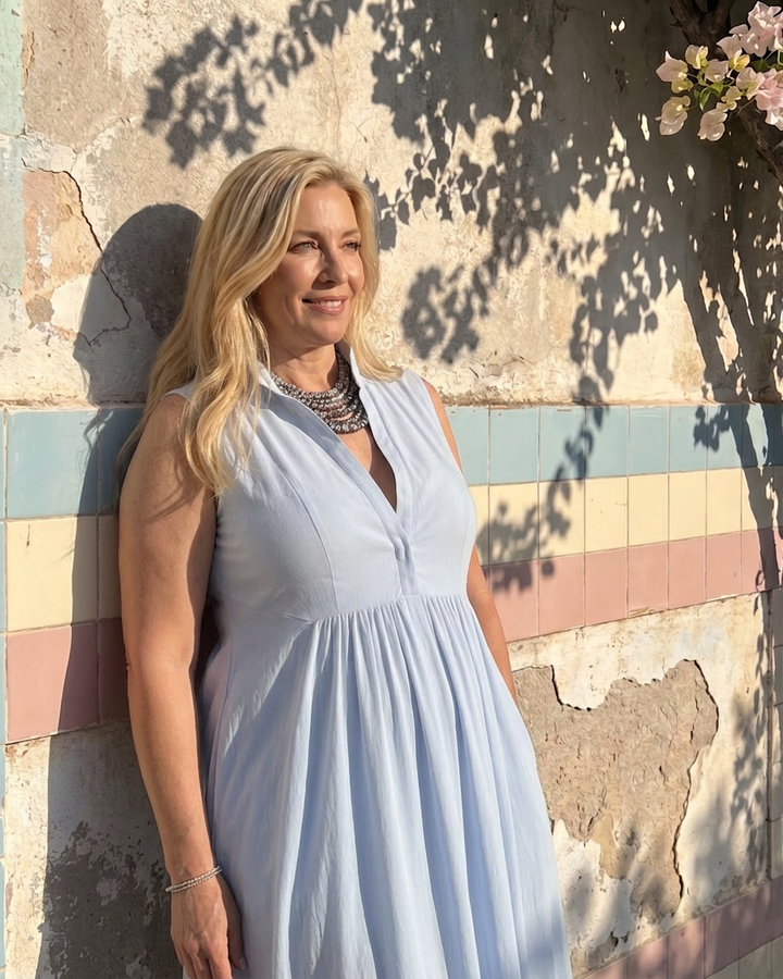Adeline | Mouwloze Gevoerde Wijde Pijpen Jumpsuit