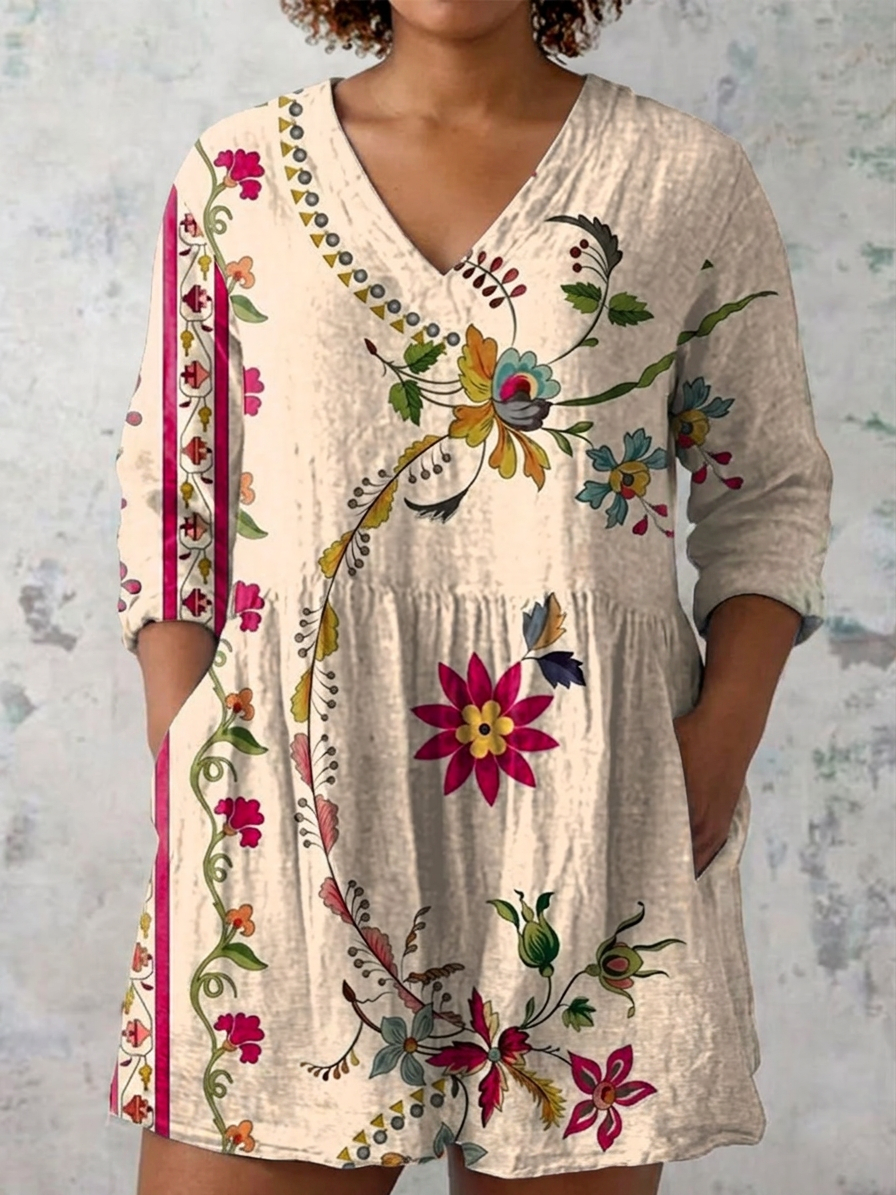 Mei | Lange Blouse met V-hals