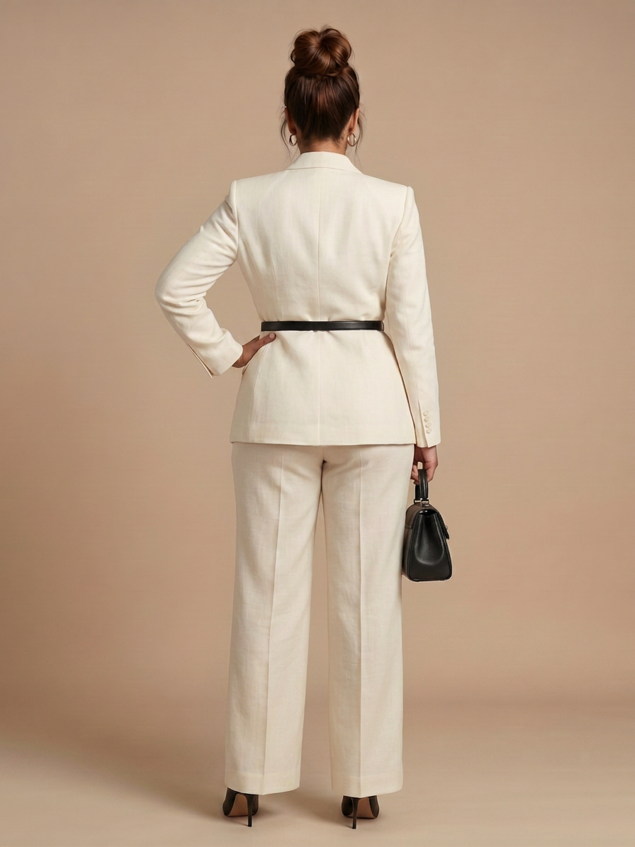 Juniper | Gestructureerd Staande Kraag Tailored Pak