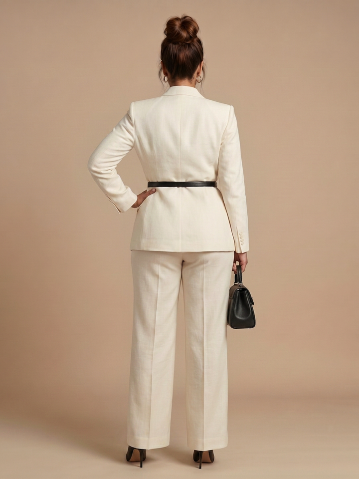 Juniper | Gestructureerd Staande Kraag Tailored Pak