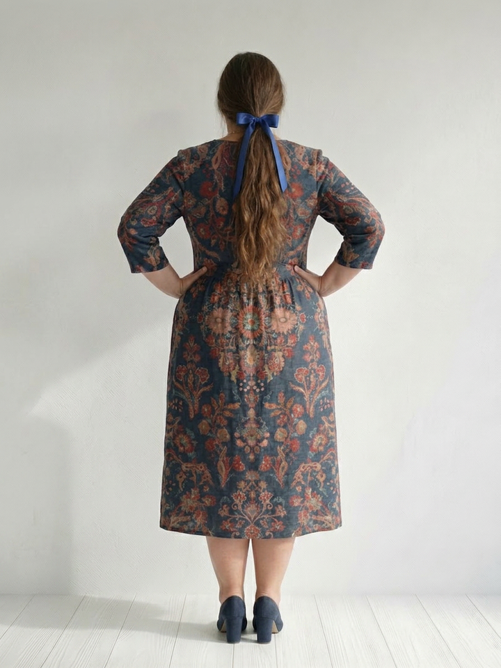 Coraline | Zachte Midi-jurk