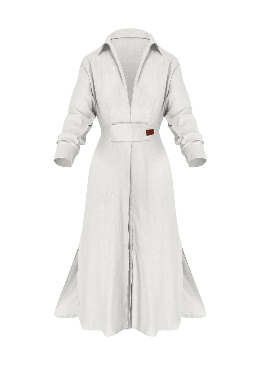 Wynne V-hals Slim Jurk: Elegante Hemelblauwe Statement