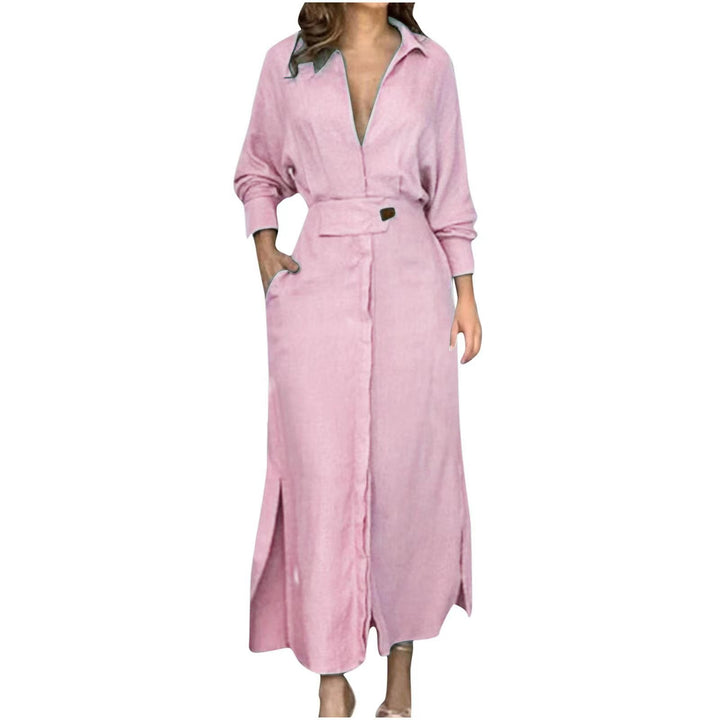 Wynne V-hals Slim Jurk: Elegante Hemelblauwe Statement