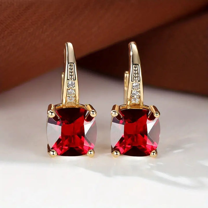 Amity Stone Hoepel Oorbellen | Goud