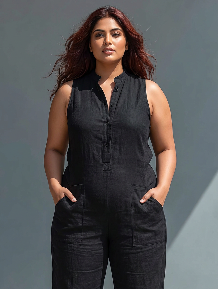 Bria | Jumpsuit Minimalistisch Linnen