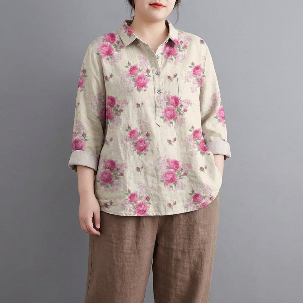 Saskia | Elegante Linnen Zomerblouse
