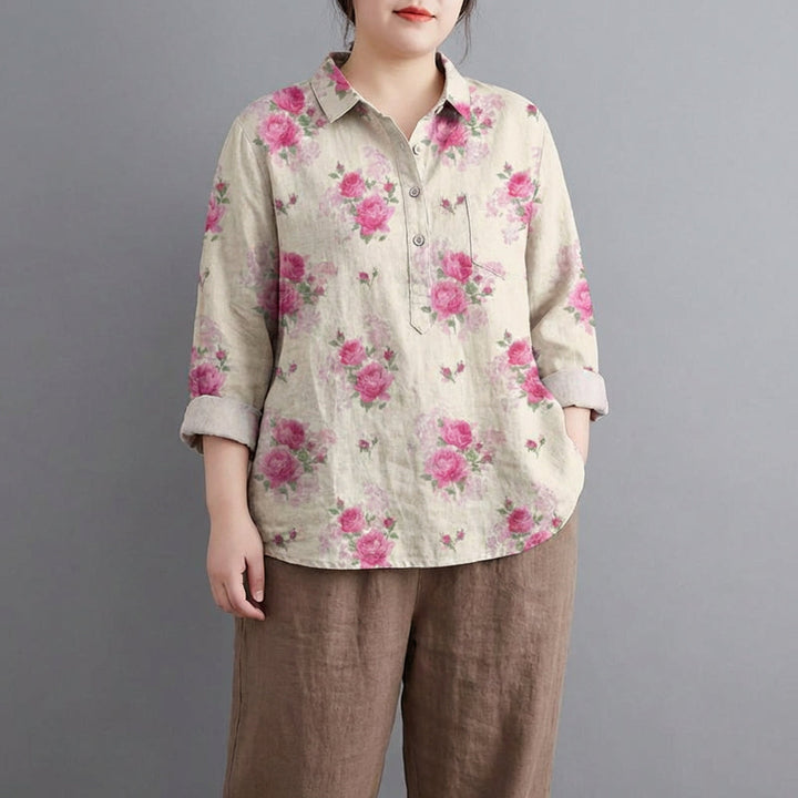 Saskia | Elegante Linnen Zomerblouse