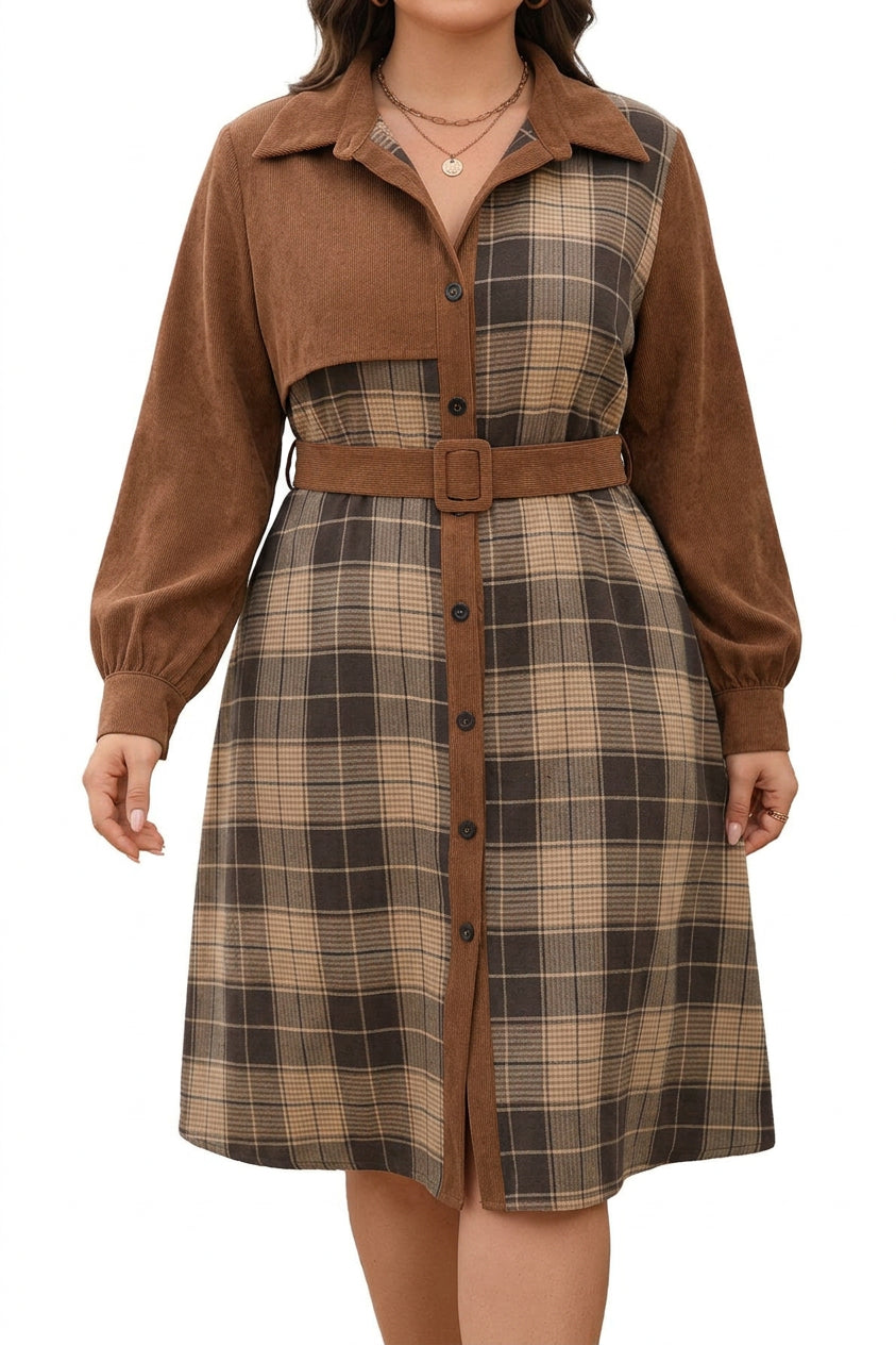Dilys - Retro Corduroy Jurk