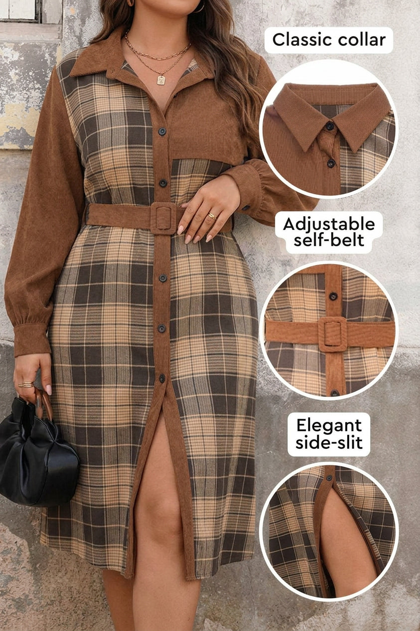 Dilys - Retro Corduroy Jurk