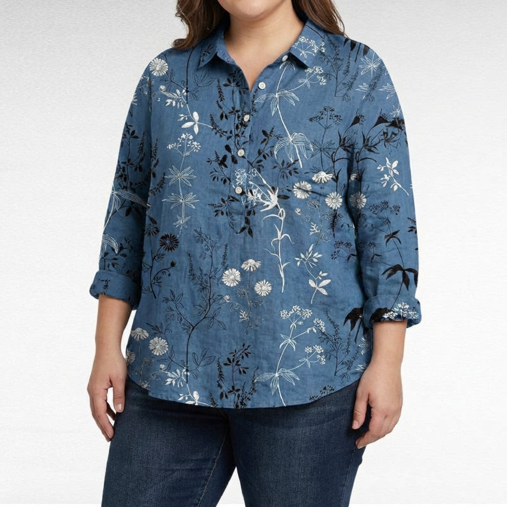 Saskia | Elegante Linnen Zomerblouse