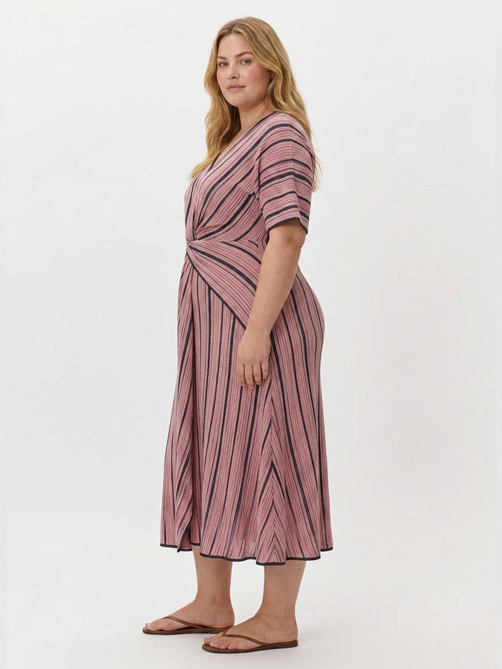 Sora - Knopen Taille Vloeiende Jurk