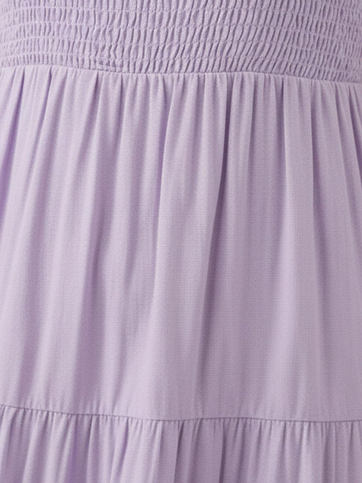 Cassia - Smocked Mouwloze Maxi Jurk