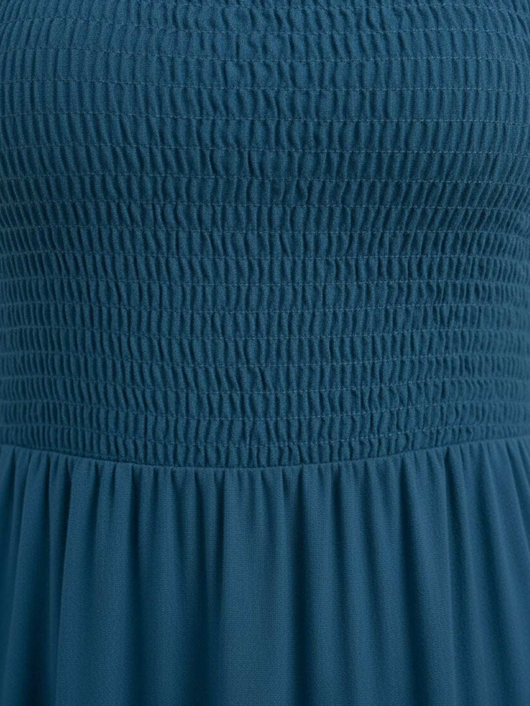 Cassia - Smocked Mouwloze Maxi Jurk