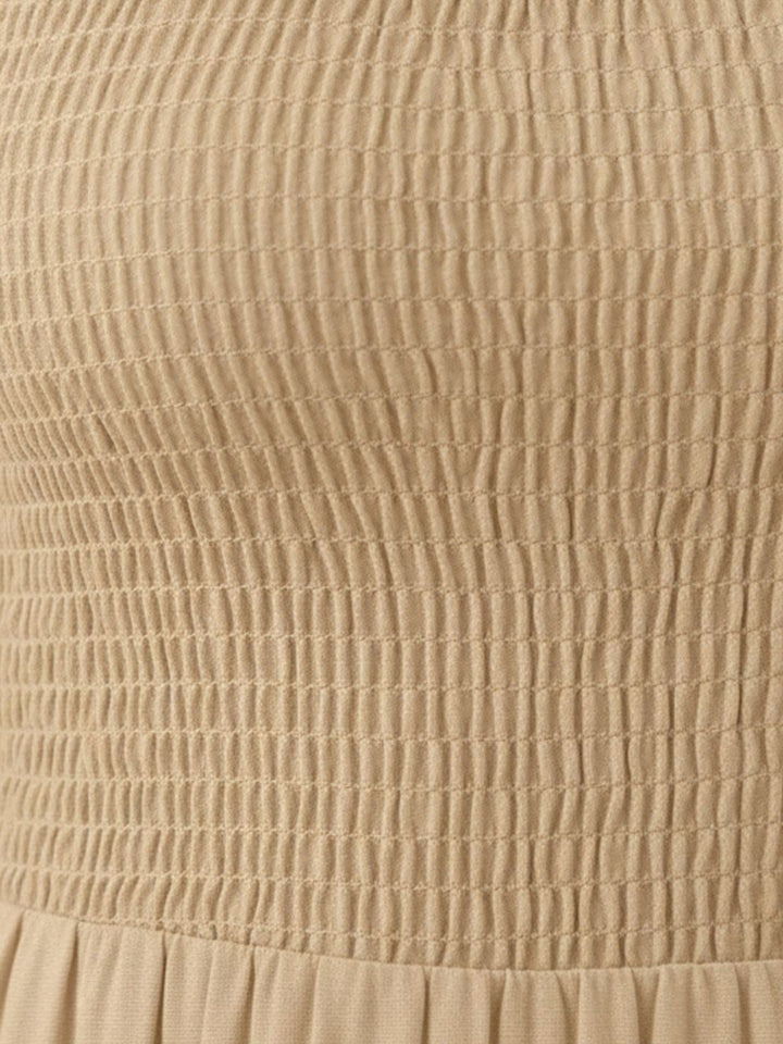 Cassia - Smocked Mouwloze Maxi Jurk