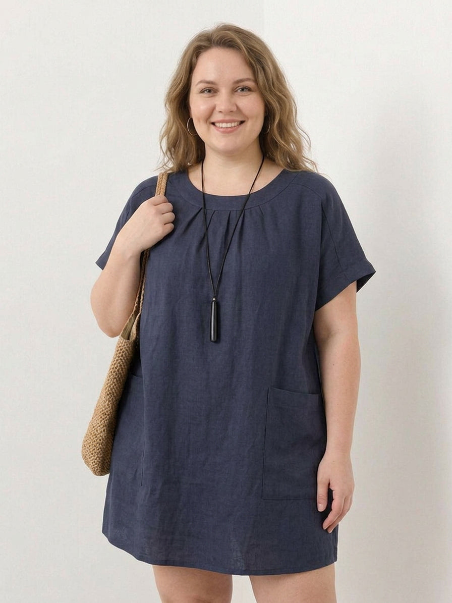 Saskia - Linnen Midi Jurk