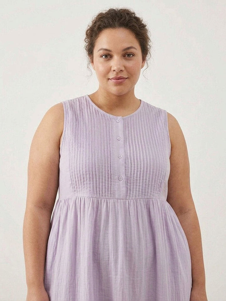 Olwen - Katoen Linnen Midi Jurk