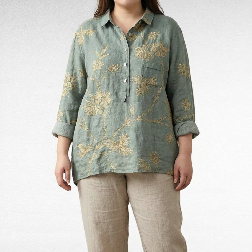 Saskia | Elegante Linnen Zomerblouse