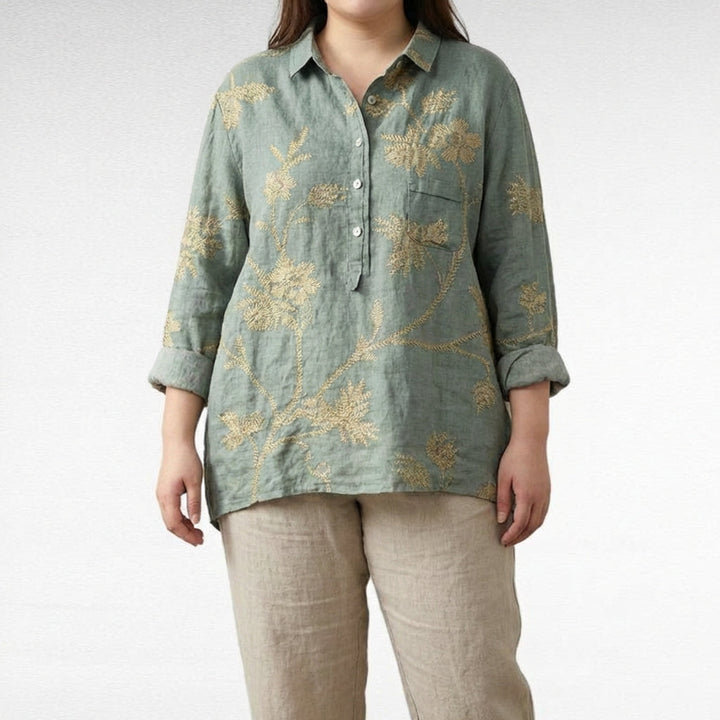 Saskia | Elegante Linnen Zomerblouse