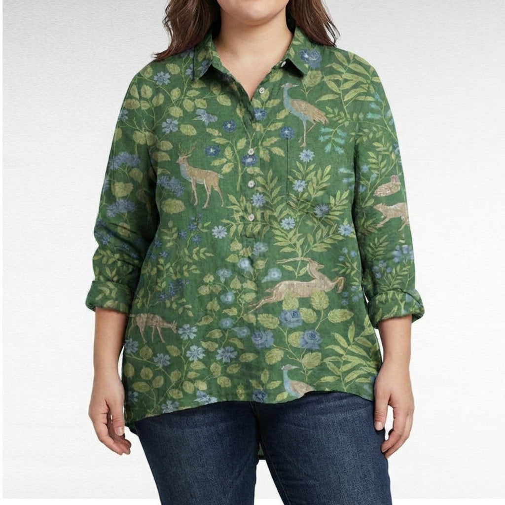Saskia | Elegante Linnen Zomerblouse