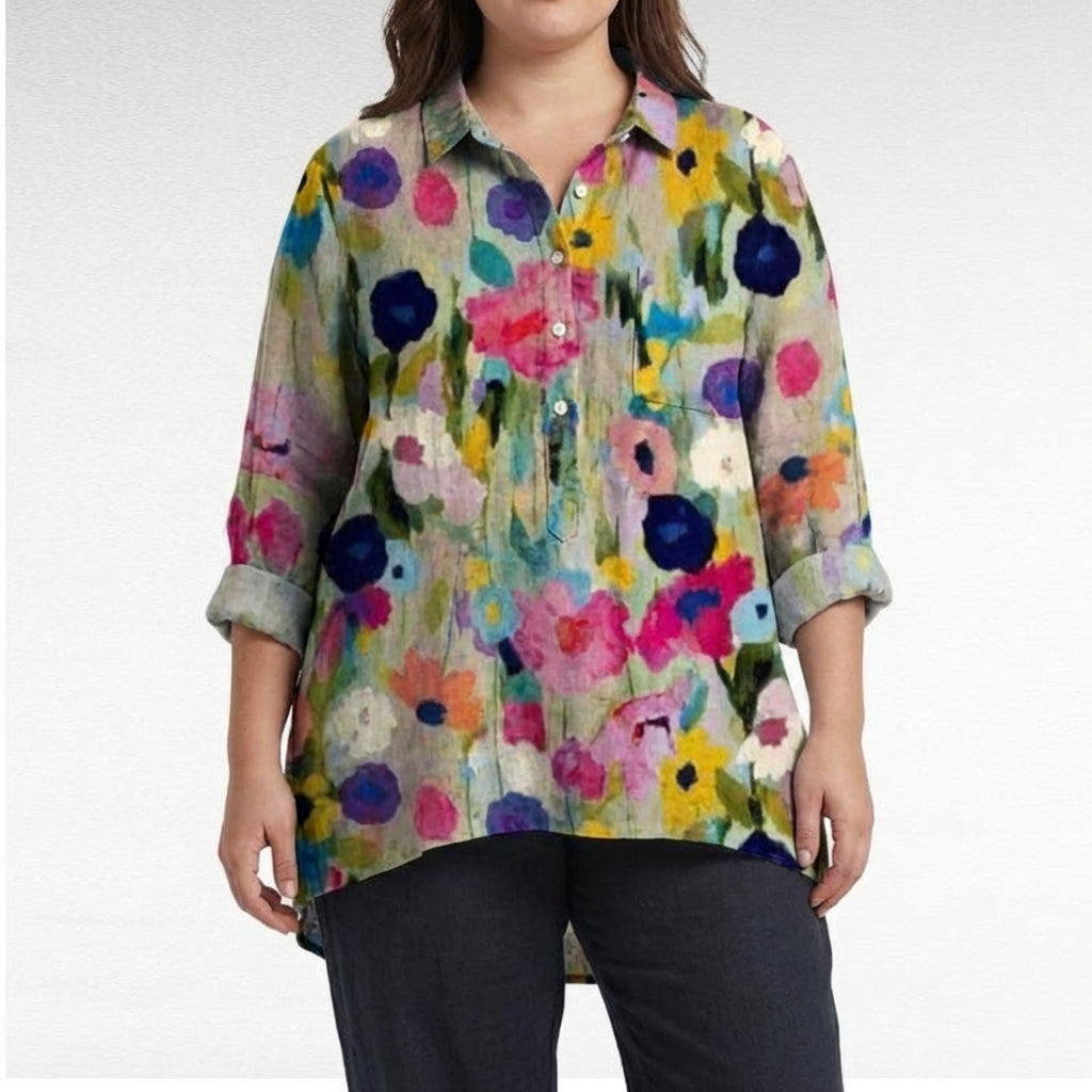 Saskia | Elegante Linnen Zomerblouse