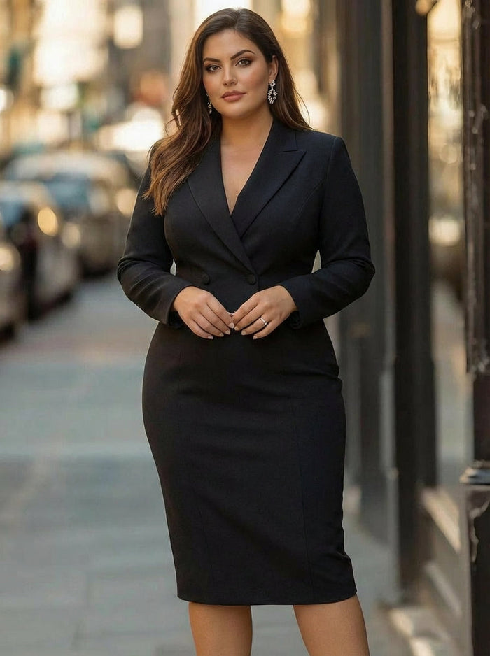 Ines | Elegante Op Maat Gemaakte Midi Jurk