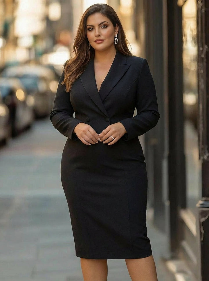 Ines | Elegante Op Maat Gemaakte Midi Jurk