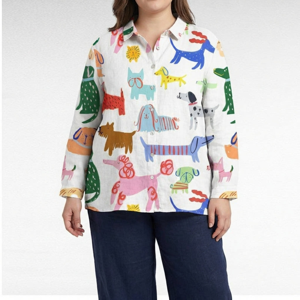 Sylvie | Elegante Linnen Zomerblouse