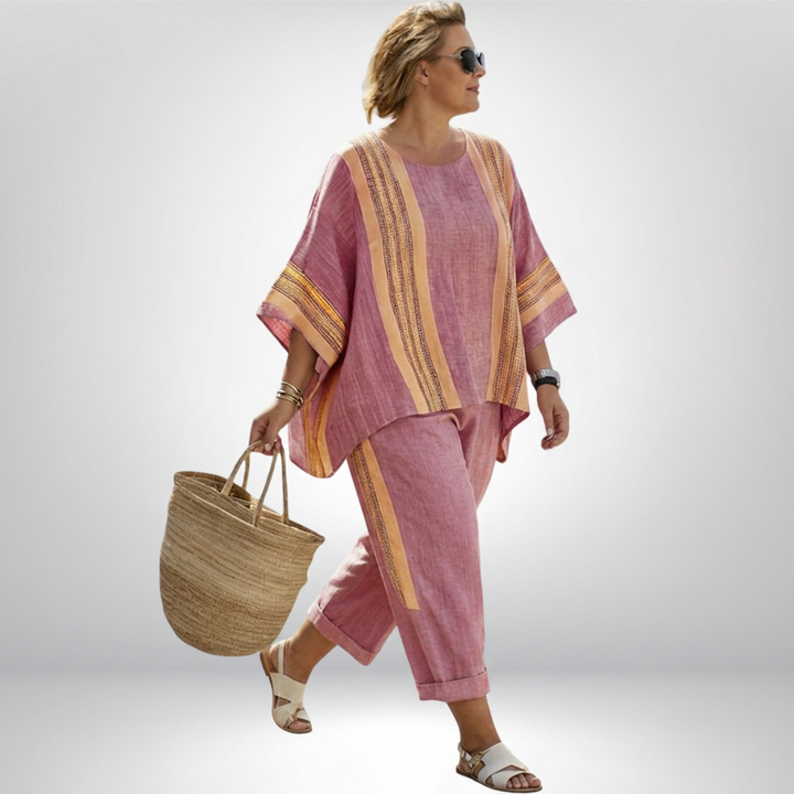Hattie | Boho Gestreept Set
