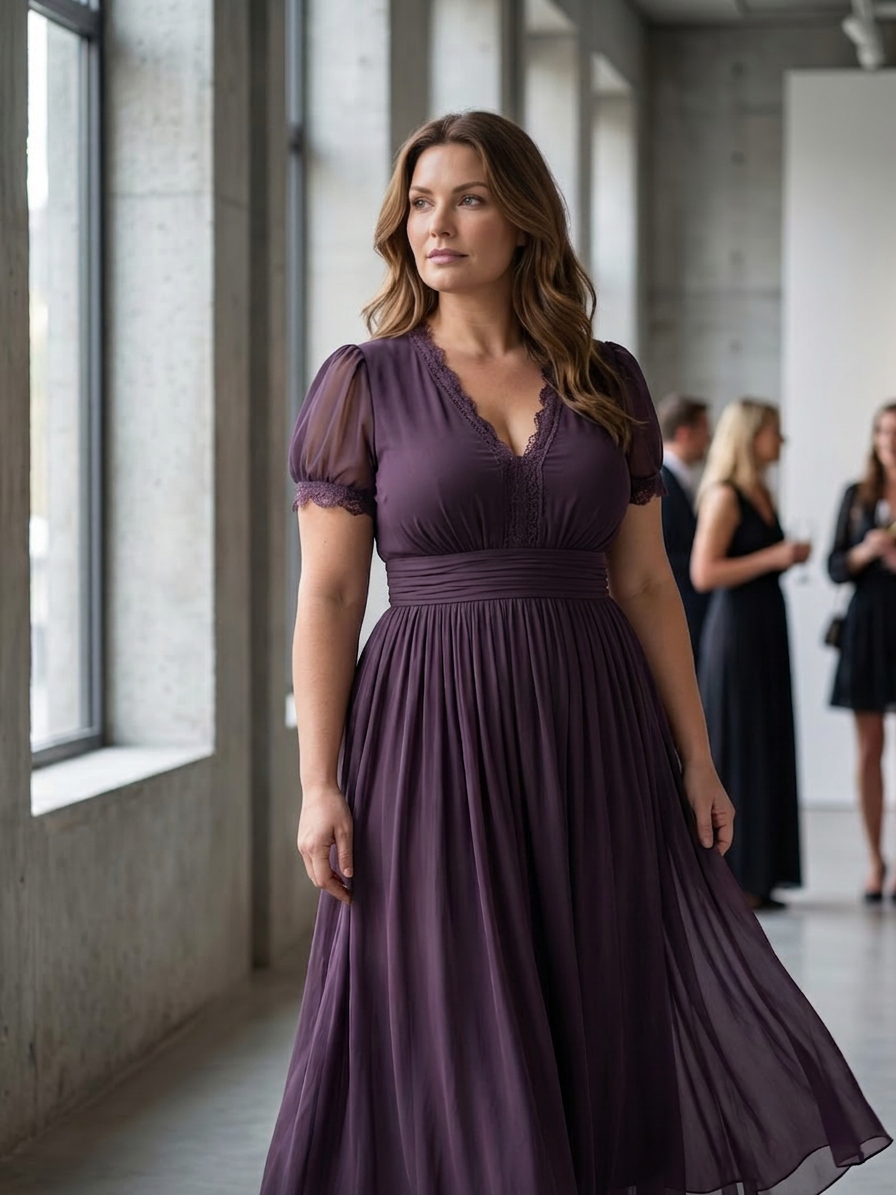 Belen | Maxi-jurk met Gathered Taille en Sleuf