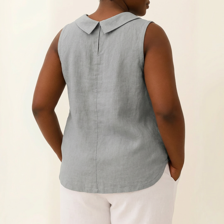 Genevieve | Mouwloze Roll Collar Top