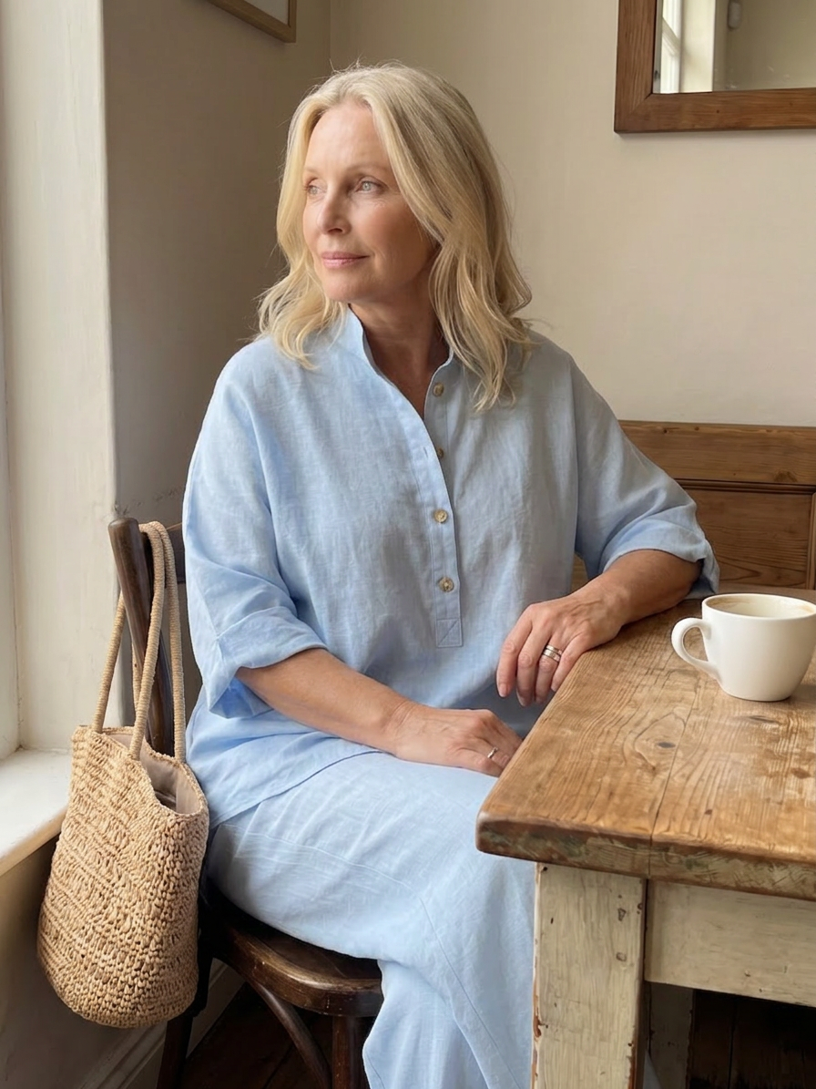 Eleni | Knop Voor Relaxed Tuniek Broek Set