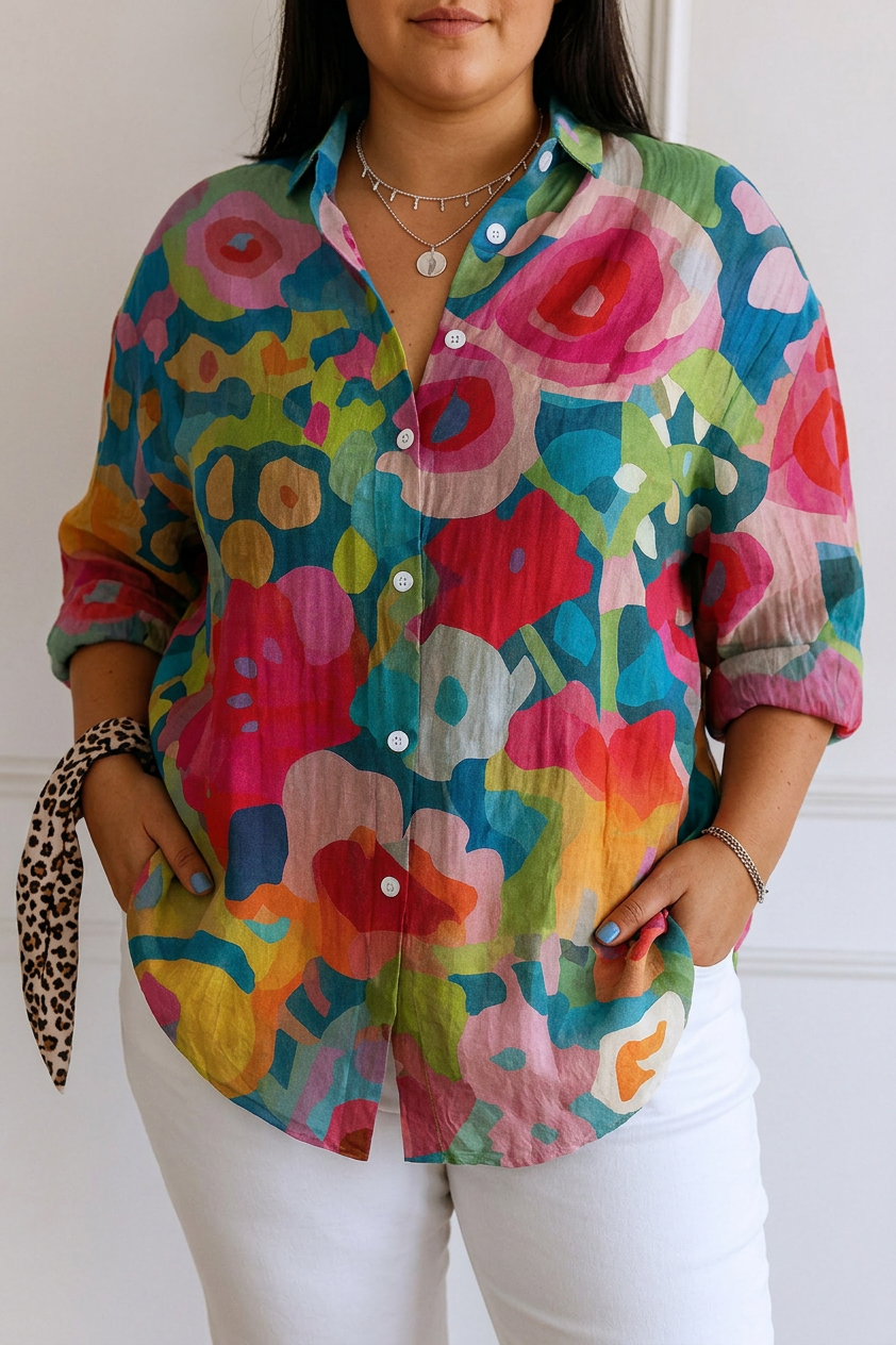 Arabella | Patroond Blouse
