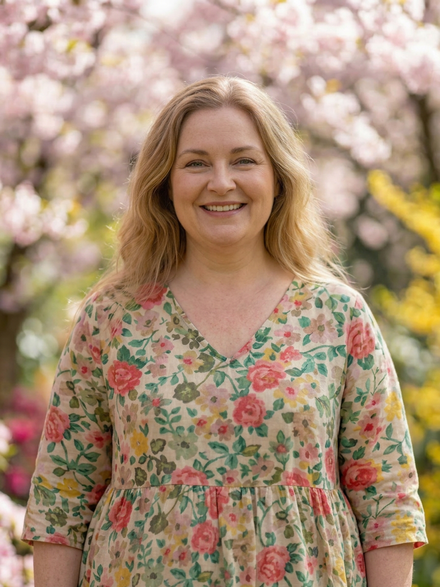 Solveig | Midi-jurk met verspreide bloemen