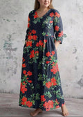 Pemberley | Scarlet Bloom Maxi Jurk