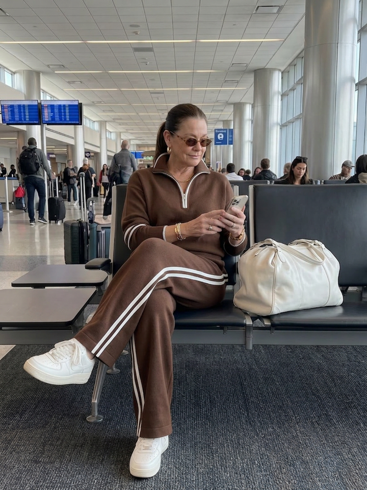 Greer | Zip Nek Lange Mouw Zijdestreep Leggings Set