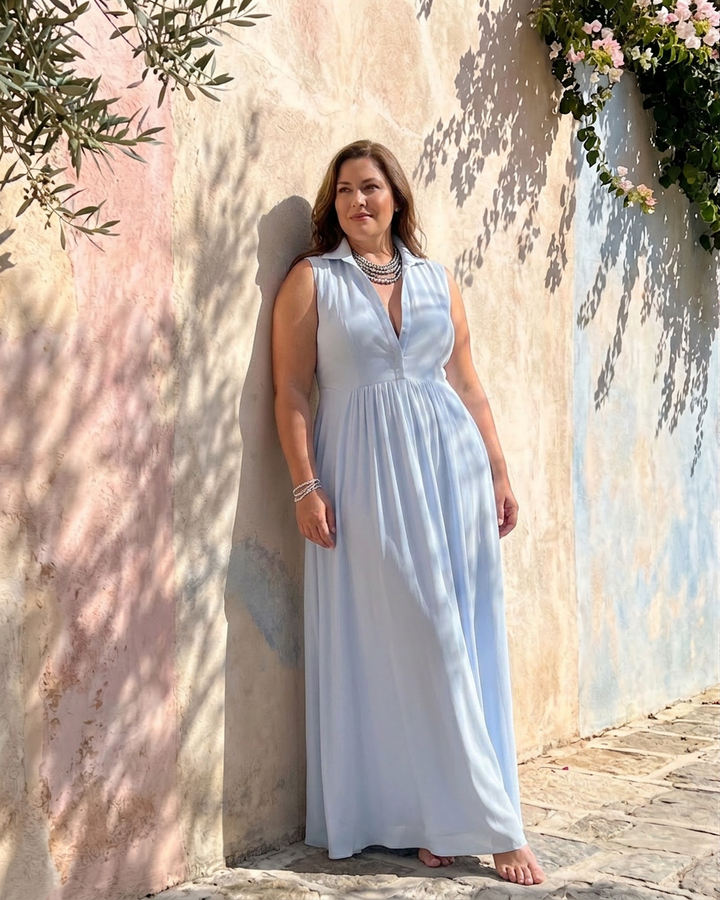 Adeline | Mouwloze Gevoerde Wijde Pijpen Jumpsuit