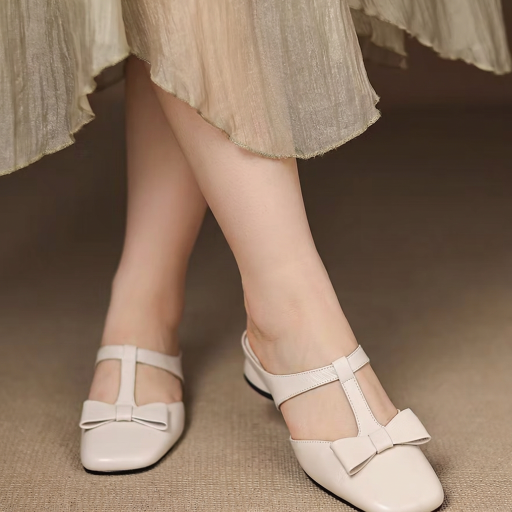 Ula | Vierkante Teen Slippers