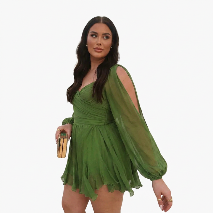 Hedda | Mini Jurk met Ballonmouwen