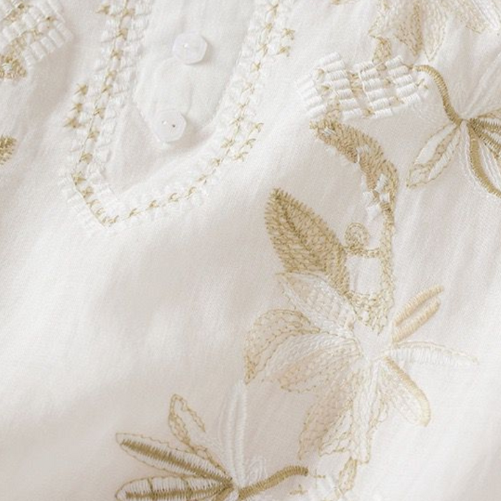 Fauna - Pure Katoenen Geborduurd Comfortabel Top