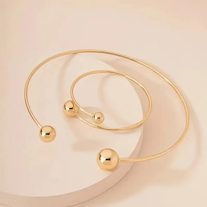 Rui Glow Halsband &amp; Manchet Armband Set | Goud