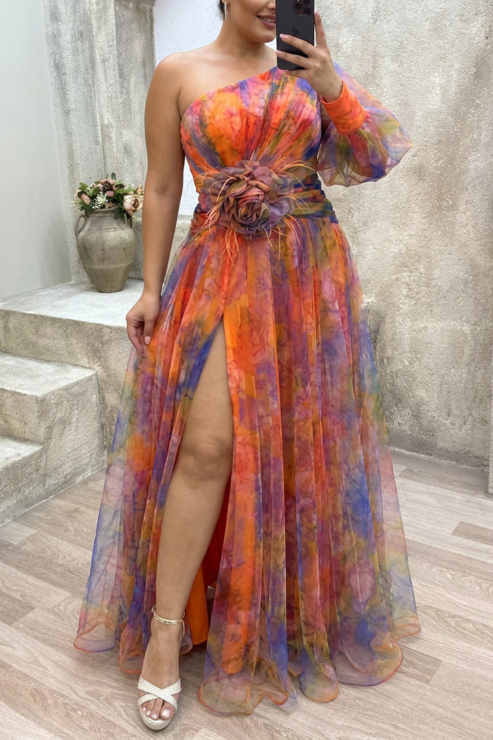 Vera | Zomer Escape Schoonheid Bloemen Plissé Maxi Jurk