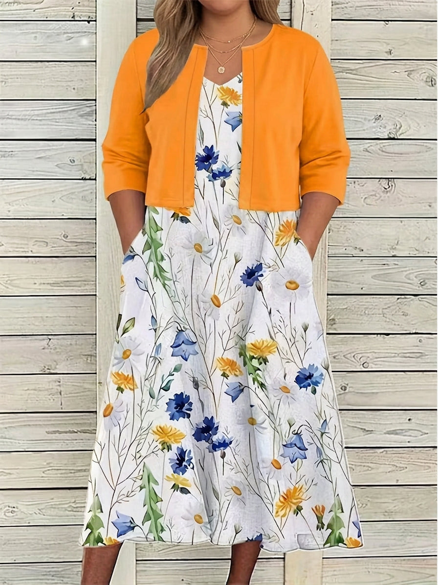 Aisha - Bloemenjurk Twee-delige Set