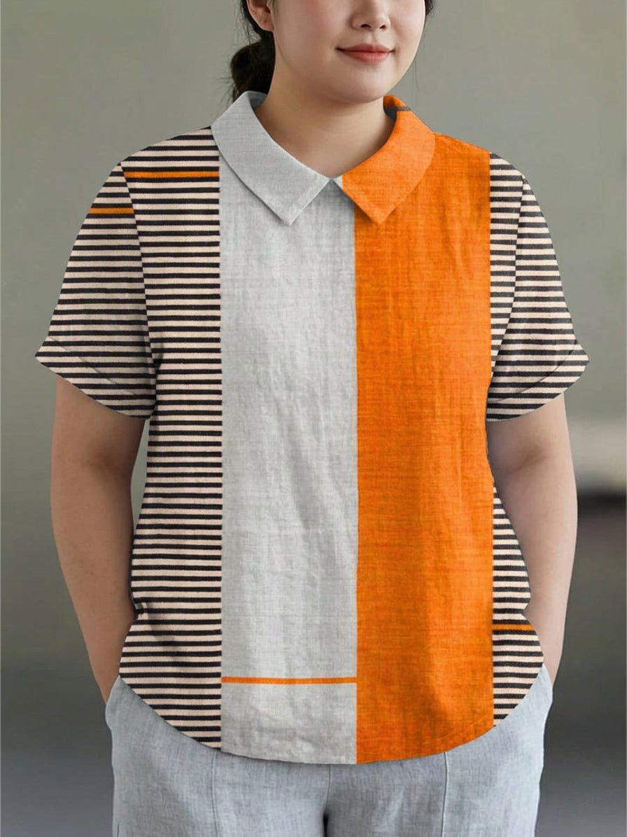 Anneliese | Kleurblok Gestreepte Shirt