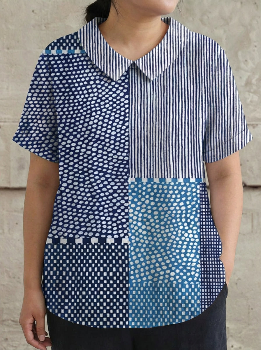 Carys | Patchwork Print Shirt