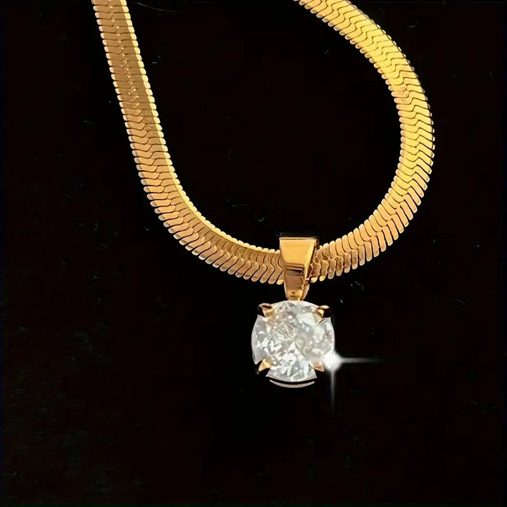 Elegante Rhinestone Hanger Ketting | Goud