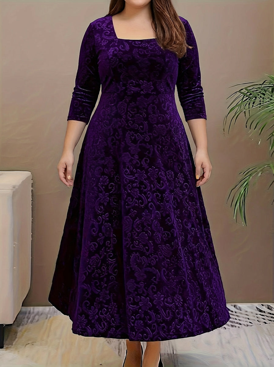 Evadne | Elegante Patroon Maxi Jurk