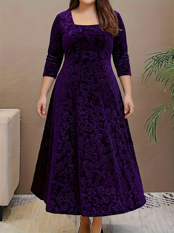 Evadne | Elegante Patroon Maxi Jurk