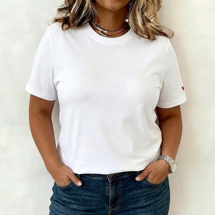 Nadia | Casual Effen Kleur T-Shirt