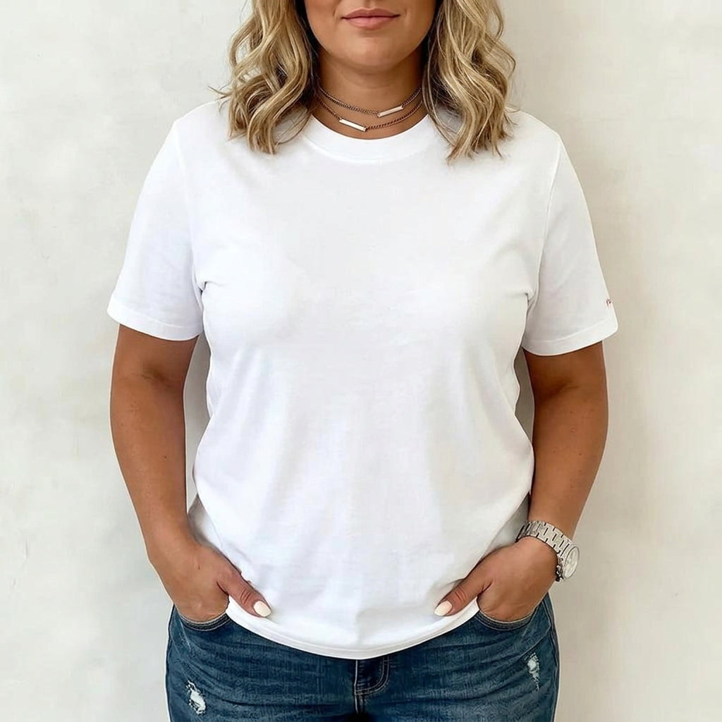 Nadia | Casual Effen Kleur T-Shirt